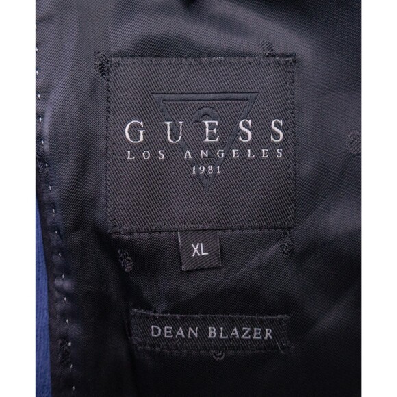 GUESS DEAN Sport Coat Jacket Casual Blazer Sz XL (46) Blue Two Button Cotton EUC - Picture 12 of 15